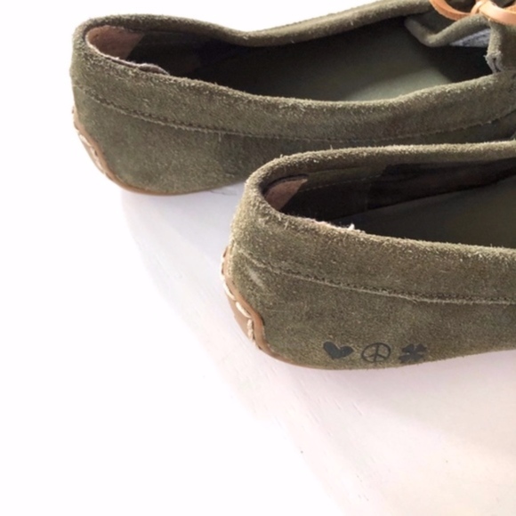 Lucky Brand Green Suede Moccasins Loafers - Picture 5 of 7